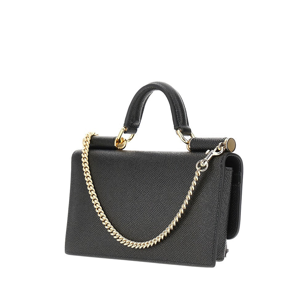 DOLCE&GABBANA OS dauphine print leather mini bag