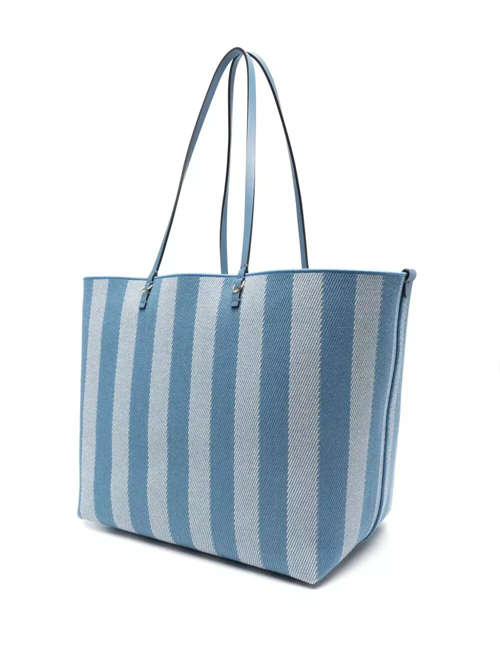 pequin striped and ff fabric roll large reversible shopper