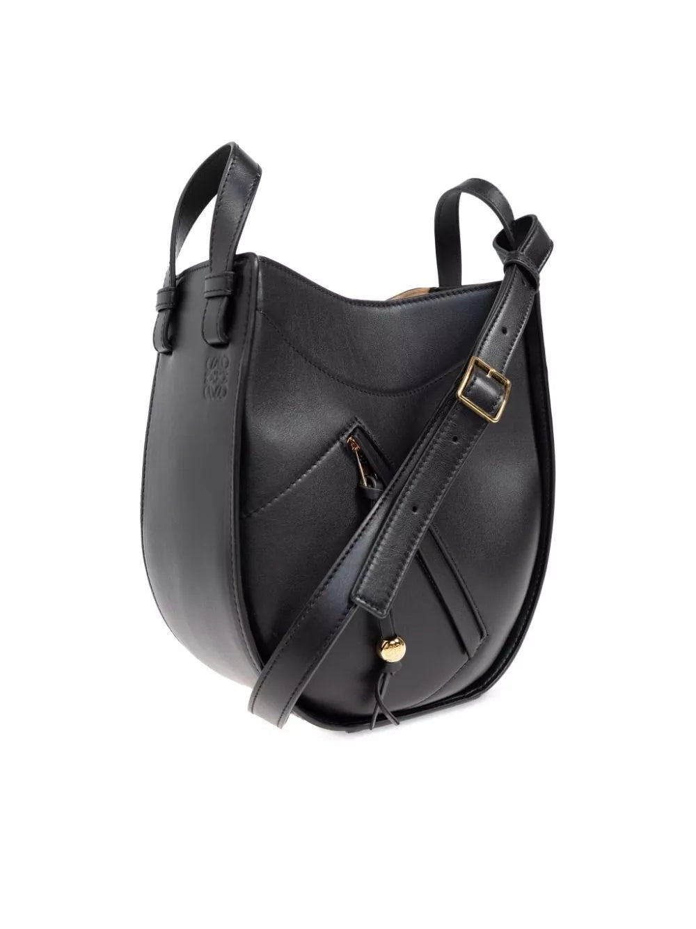 光沢のあるカーフスキンのハンモックスライスバッグ