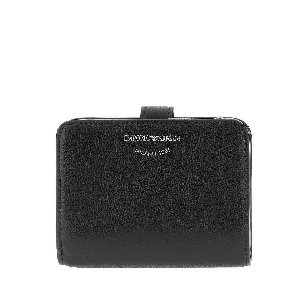 EMPORIO ARMANI OS grained leather bi-fold wallet