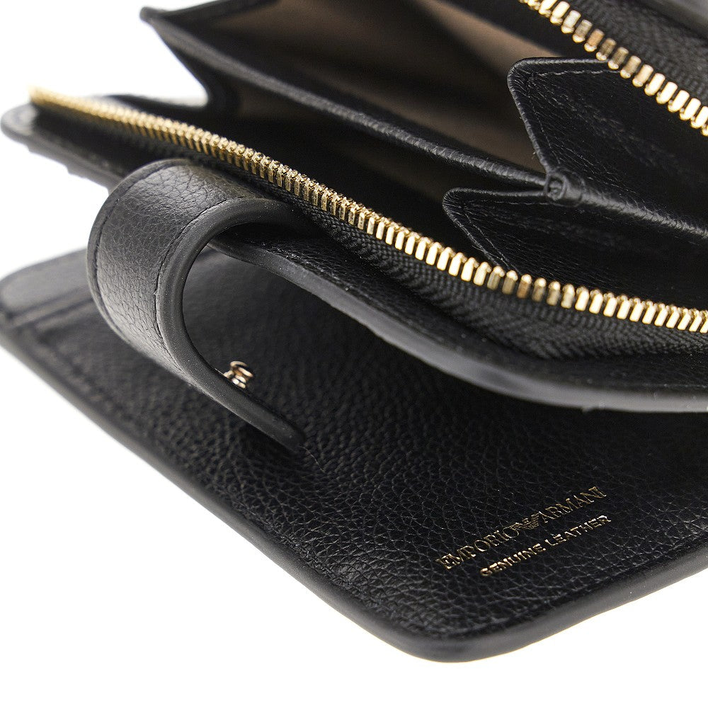 EMPORIO ARMANI OS grained leather bi-fold wallet