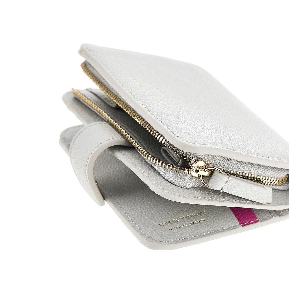 EMPORIO ARMANI OS grained leather bi-fold wallet