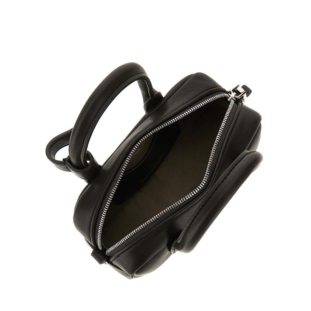 EMPORIO ARMANI OS nappa leather mini bowling bag
