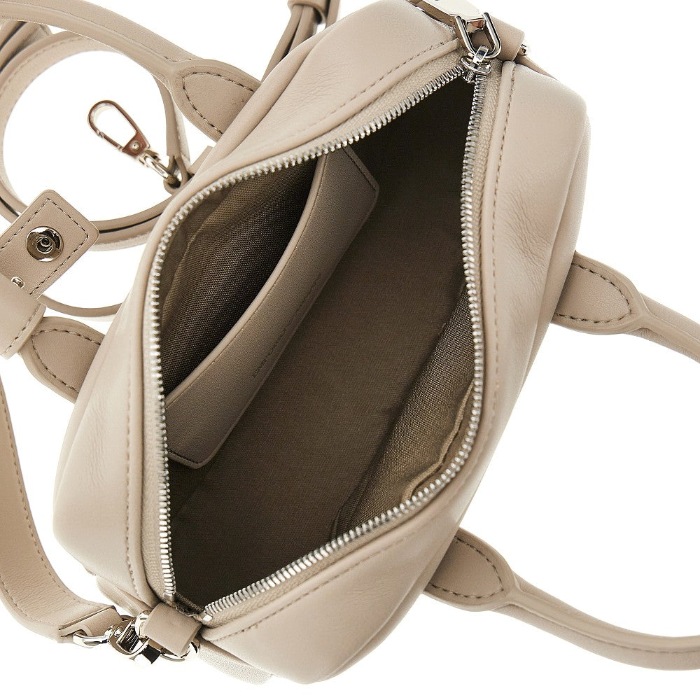 EMPORIO ARMANI OS nappa leather mini bowling bag