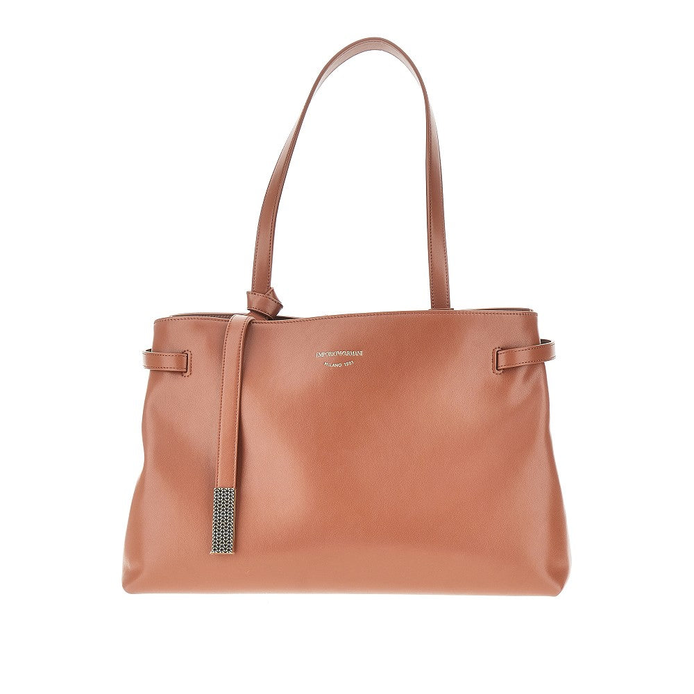 EMPORIO ARMANI OS leather shopping bag