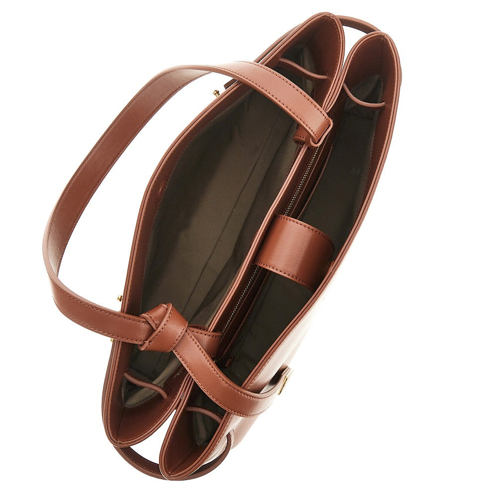 EMPORIO ARMANI OS leather shopping bag