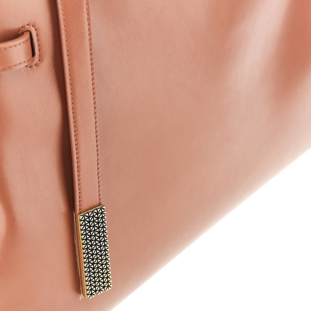 EMPORIO ARMANI OS leather shopping bag