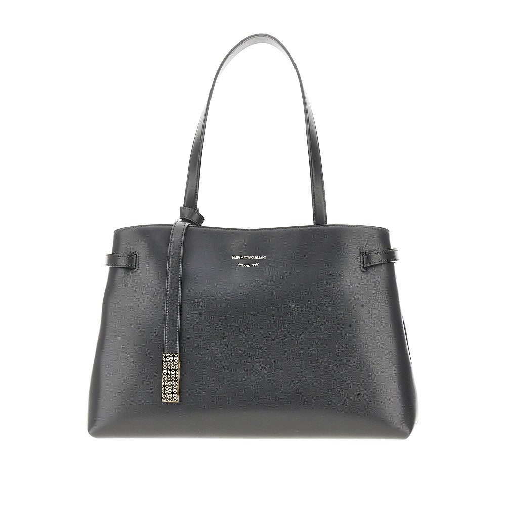 EMPORIO ARMANI OS leather shopping bag