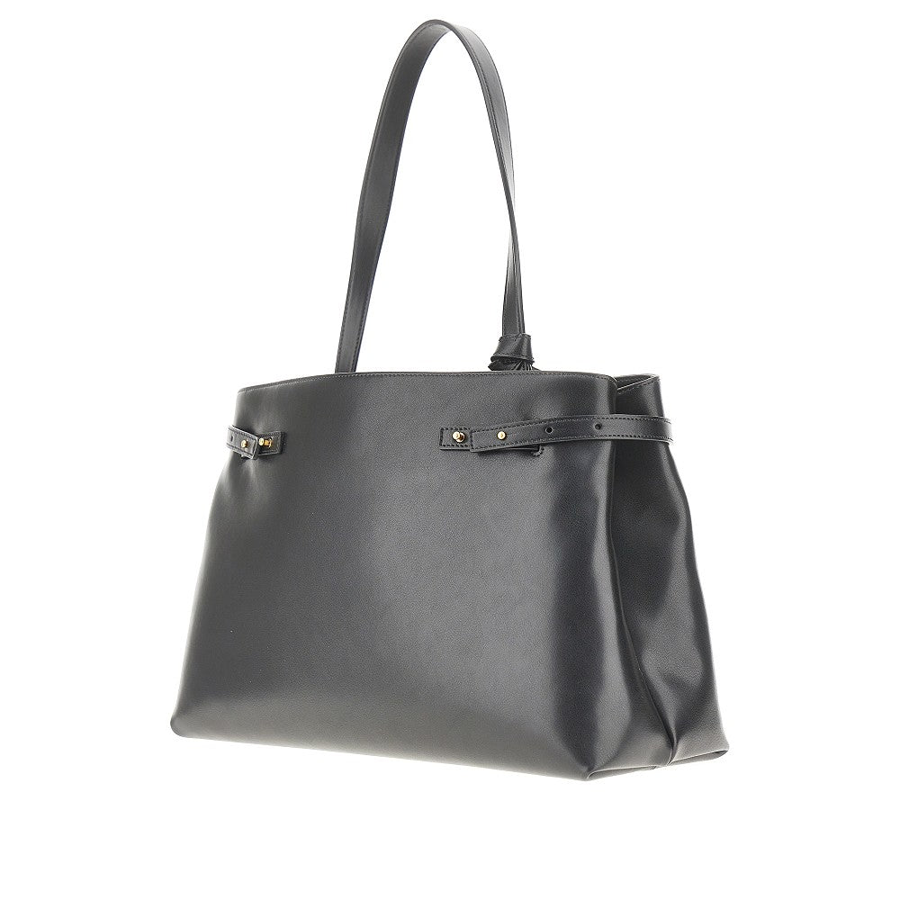 EMPORIO ARMANI OS leather shopping bag