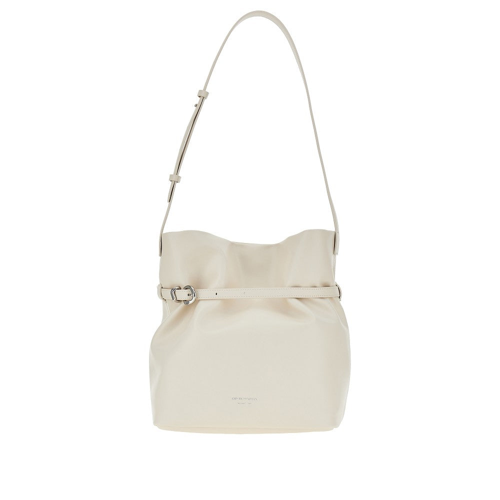 EMPORIO ARMANI OS leather medium bucket bag