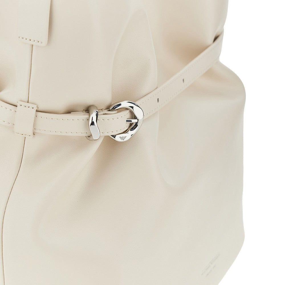 EMPORIO ARMANI OS leather medium bucket bag