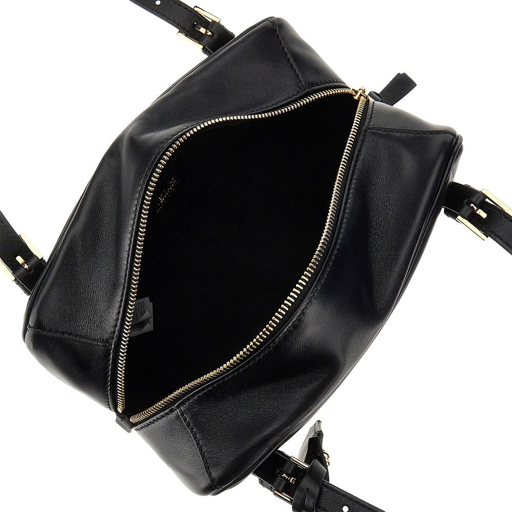 VERSACE OS versace tag nappa leather bowling bag