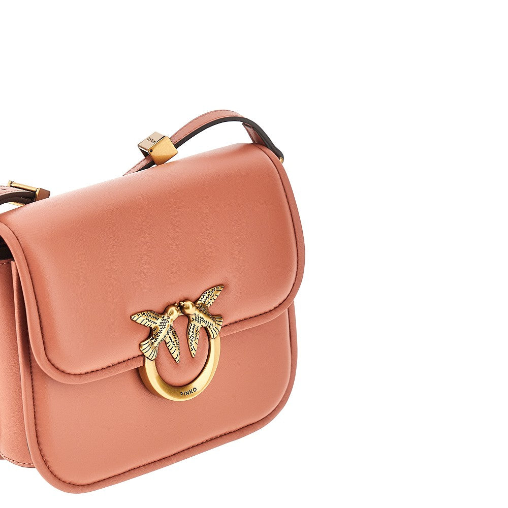 PINKO OS leather love box mini shoulder bag