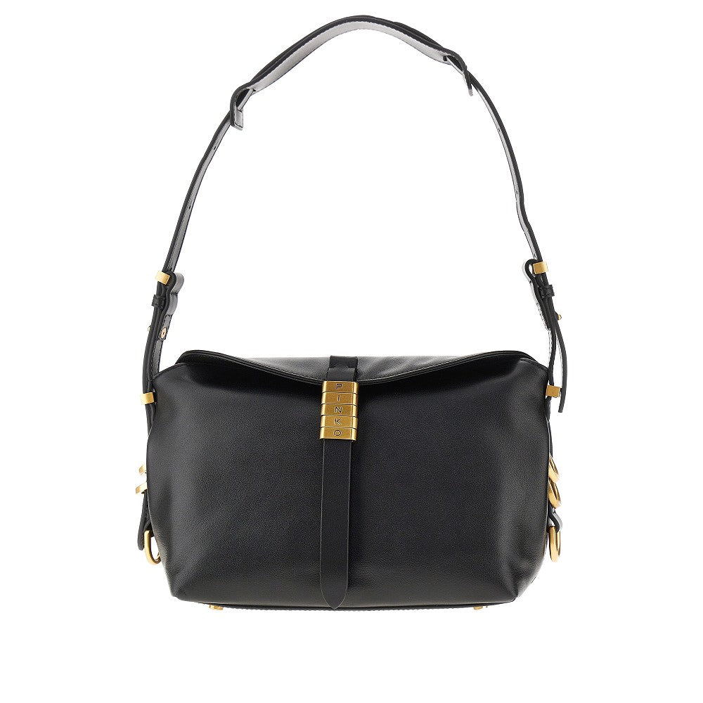 PINKO OS small saddle baguette leather bag