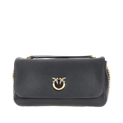 large click soft horizontal leather bag