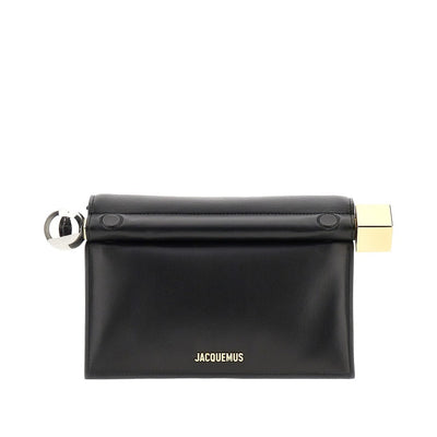 nappa leather rond carré clutch