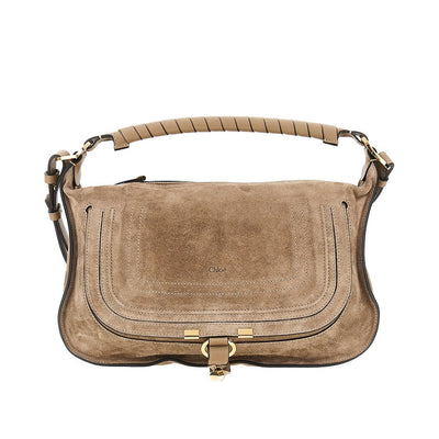 suede leather small marcieì shoulder bag
