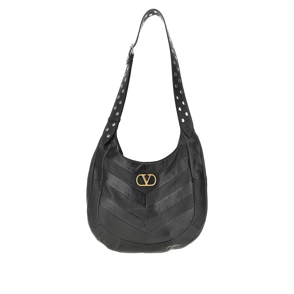 VALENTINO GARAVANI OS hoboho nappa leather bag with chevron motif
