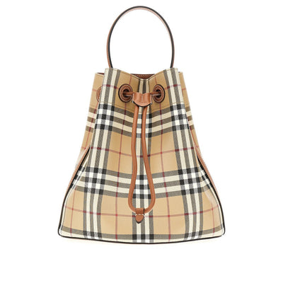 small bucket bag with check motif