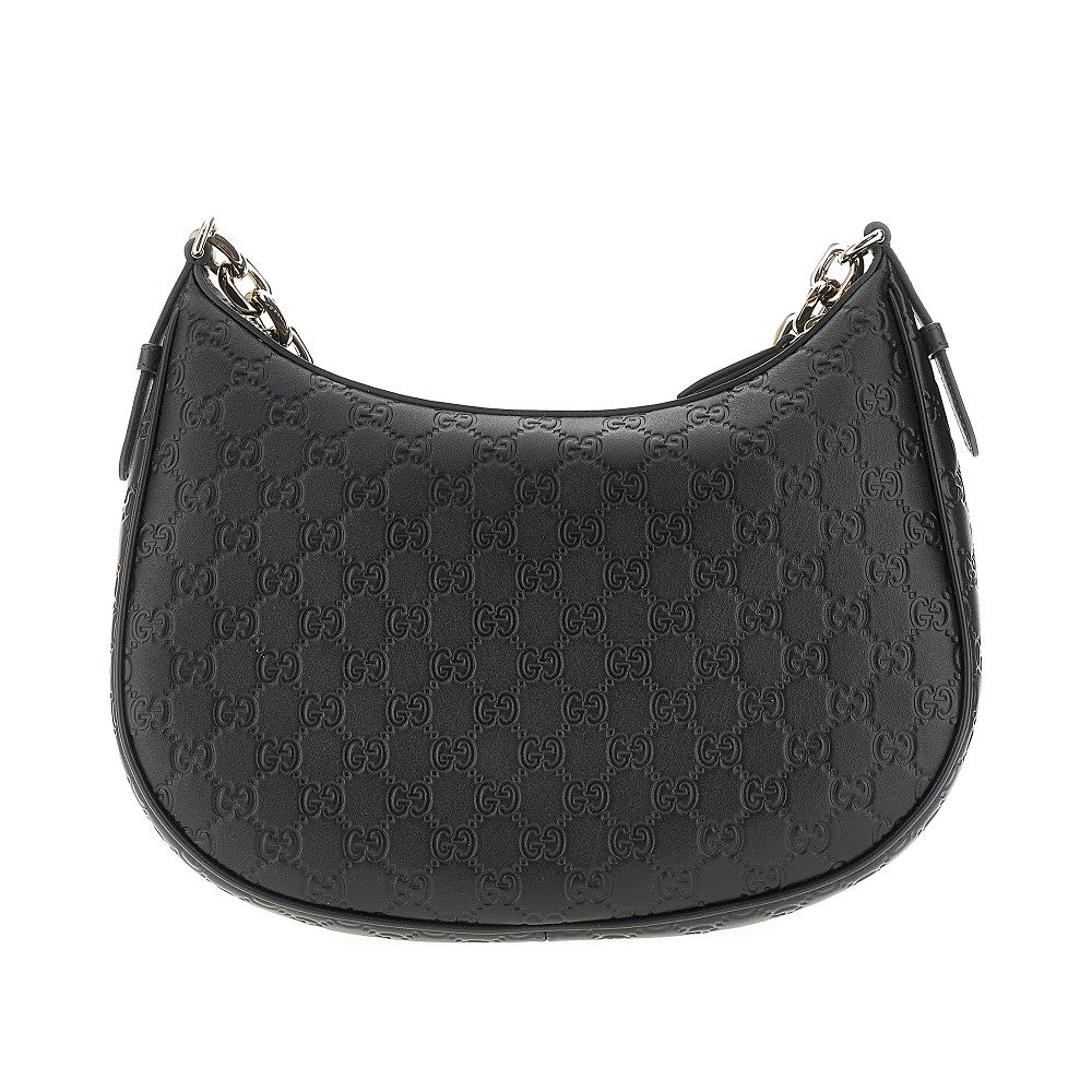 GUCCI OS leather gg emblem shoulder bag