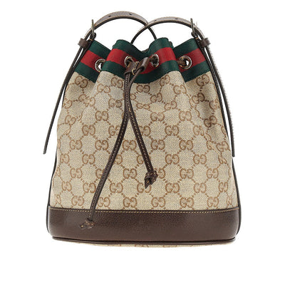 coated gg fabric mini bucket bag