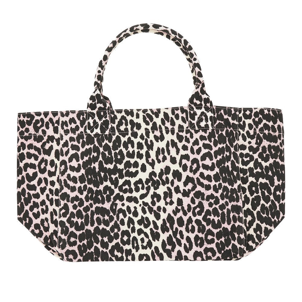 GANNI OS leopard-print canvas xxl tote bag