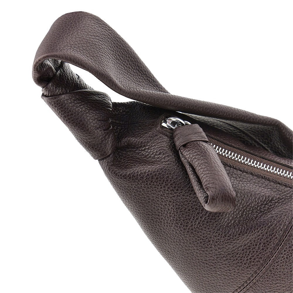 LEMAIRE OS grained leather medium croissant bag