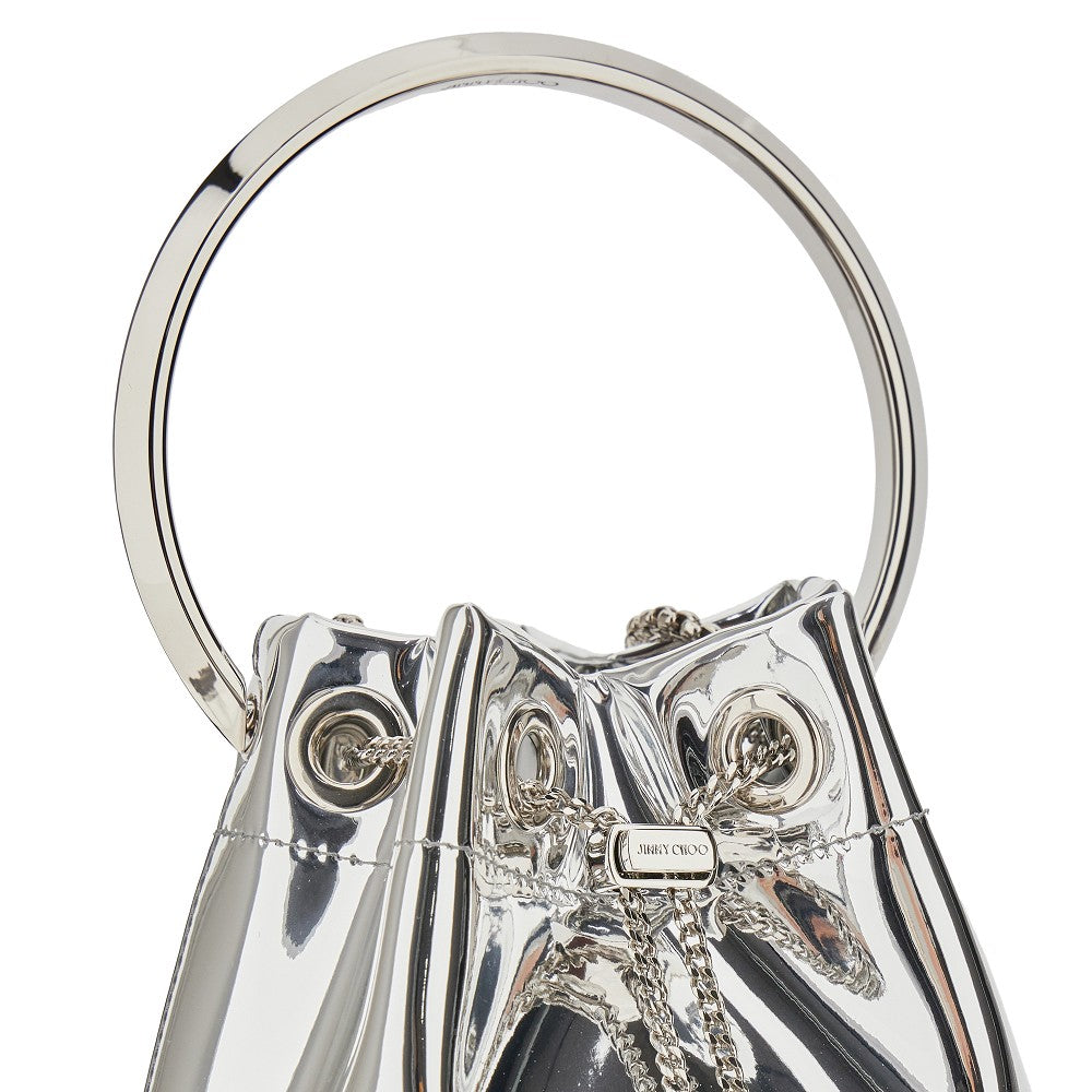 JIMMY CHOO OS bon bon bag in mirrored leather
