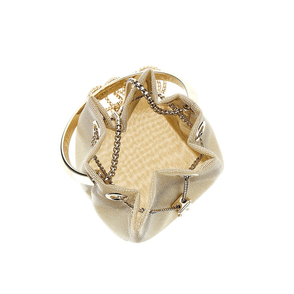 JIMMY CHOO OS bon bon metallic mesh bag