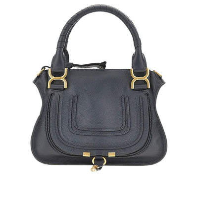 grained leather small marcie bag