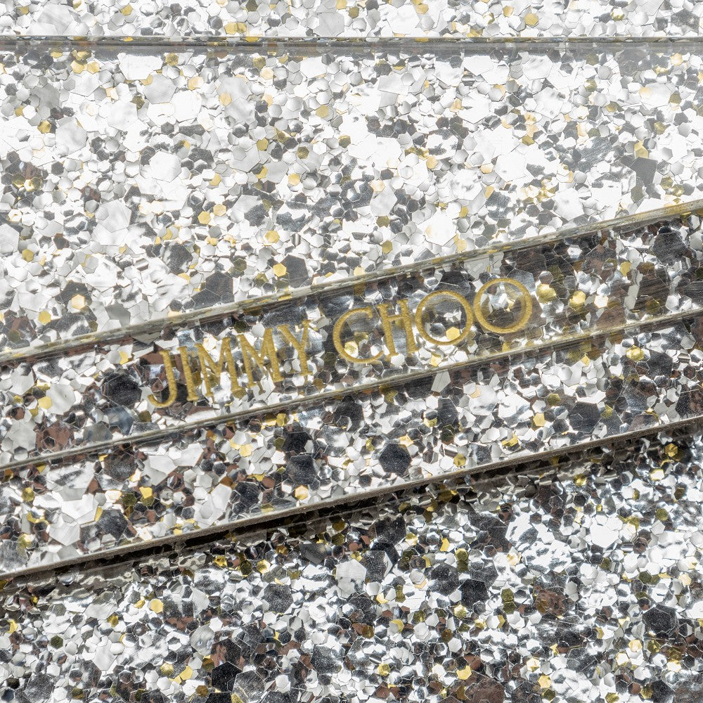 JIMMY CHOO OS candy glittered clutch
