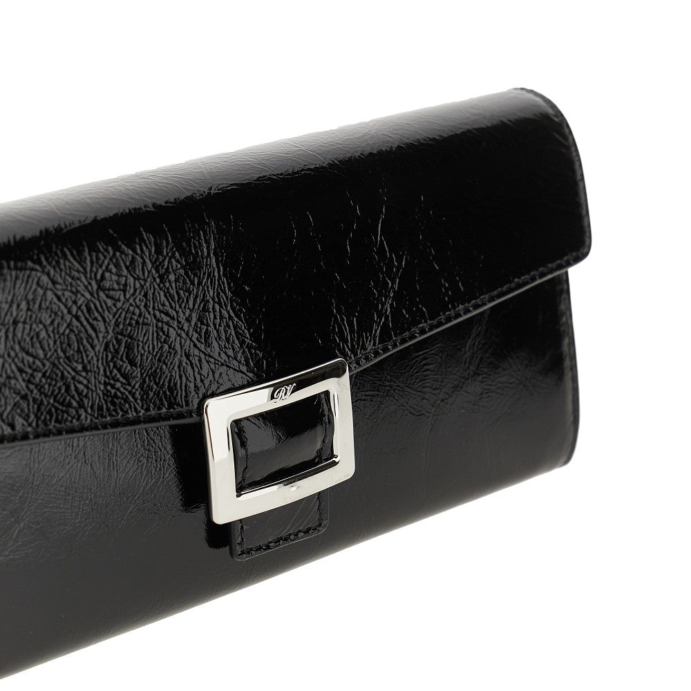 ROGER VIVIER OS leather belle vivier clutch