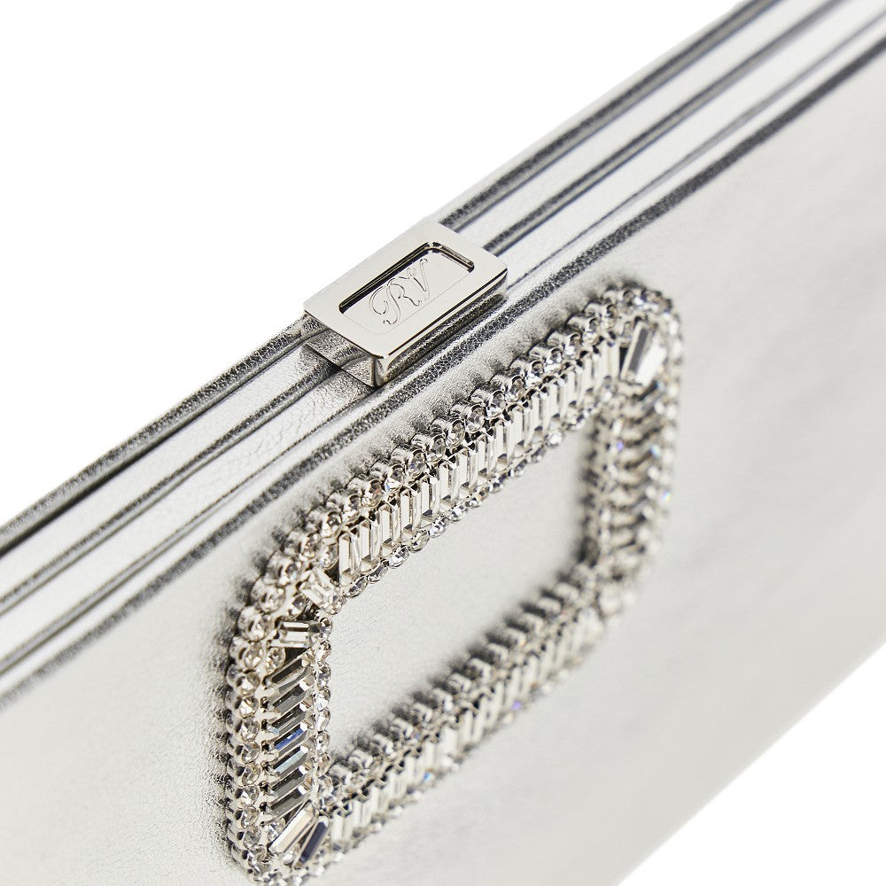 ROGER VIVIER OS leather pouch with pilgrim buckle