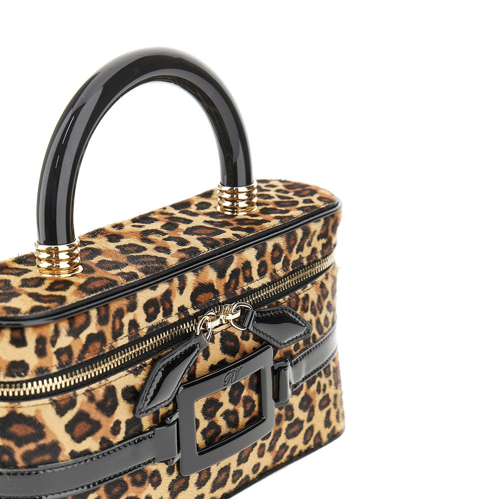 ROGER VIVIER OS calfhair mini belle vivier vanity bag