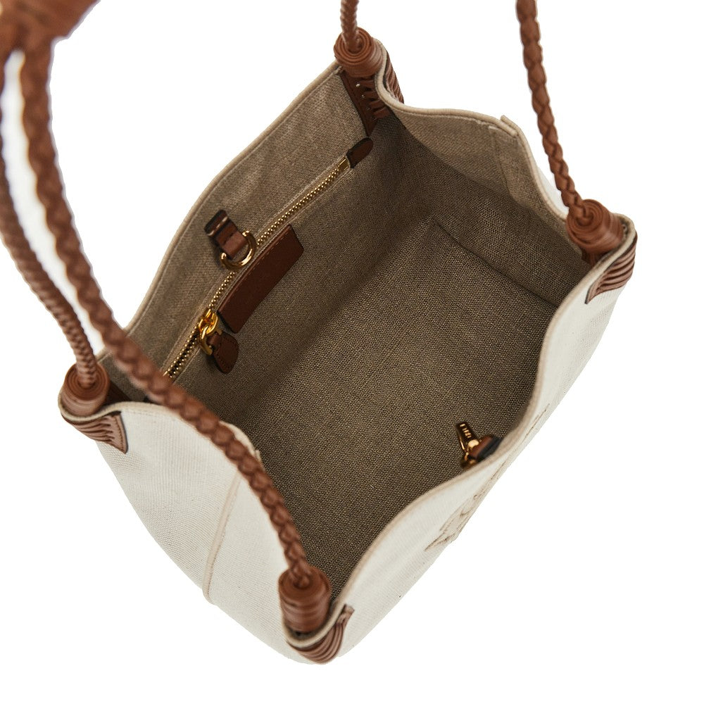 ETRO OS canvas small libra shopping bag