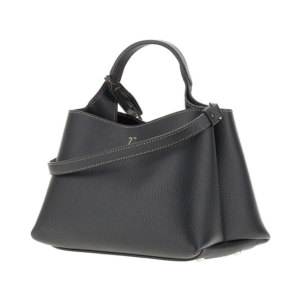 TODS OS grain leather micro shopping bag