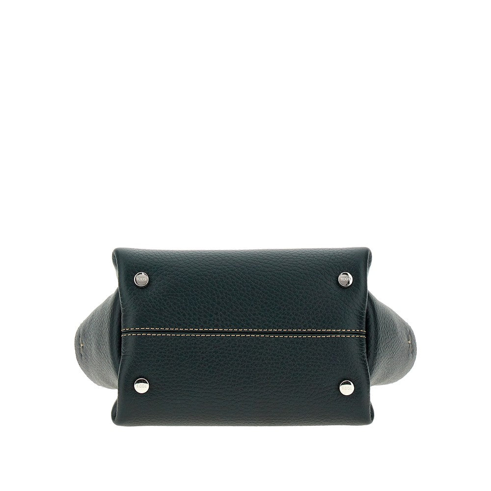 TODS OS grained leather mini shopping bag