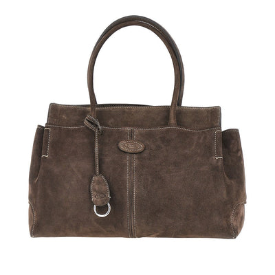 suede leather medium shopping bag