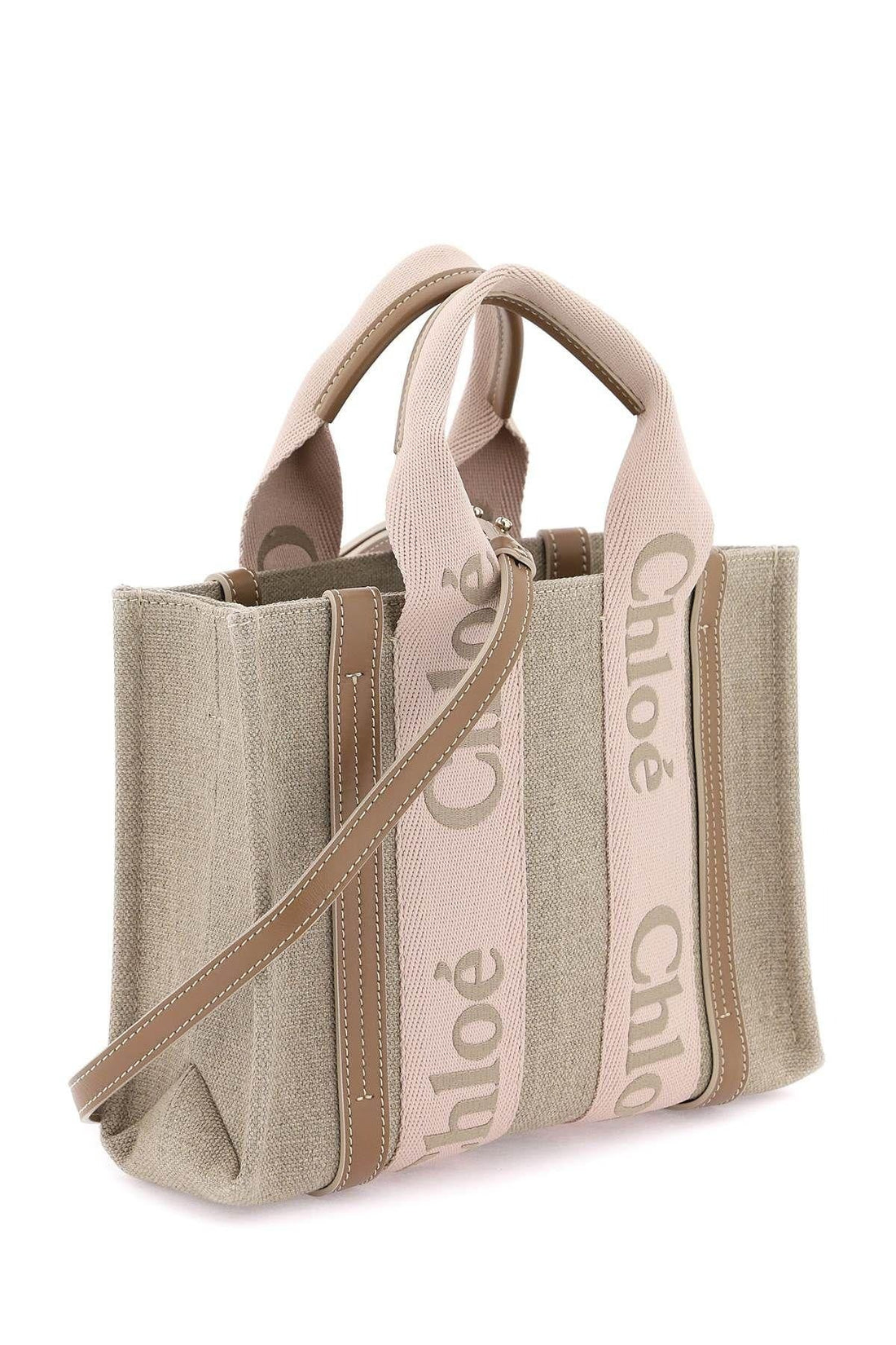 ウッディ スモール レザートリム キャンバストート