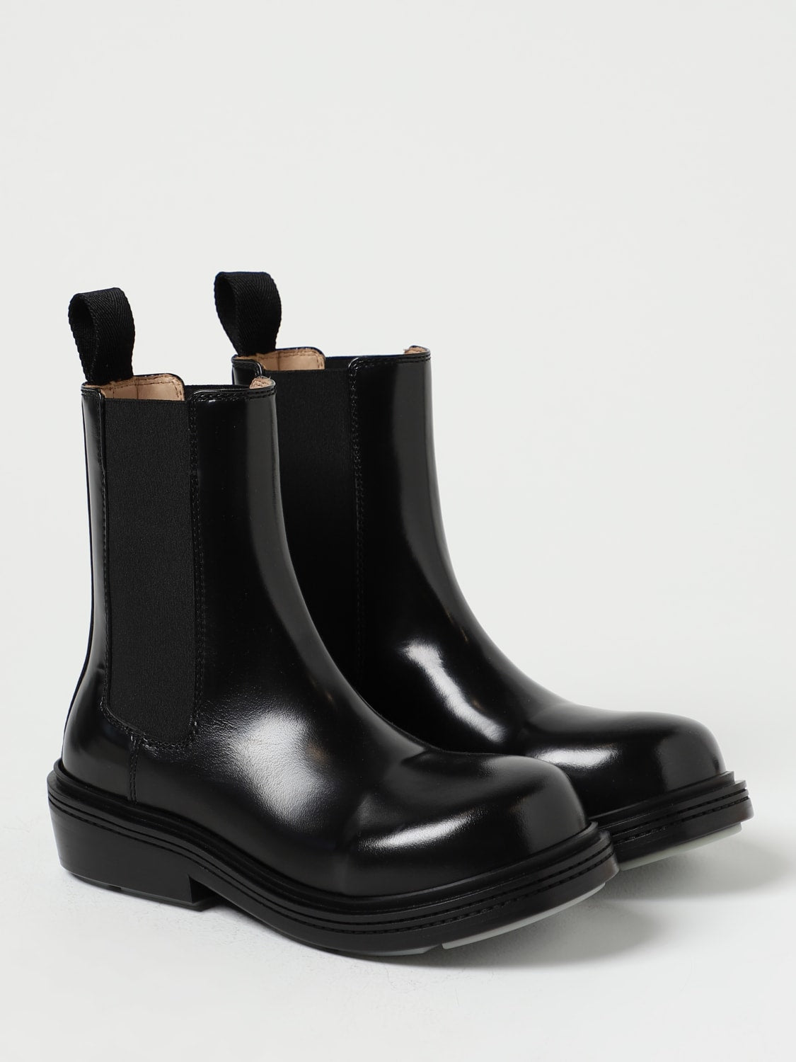 bottega veneta fireman brushed leather ankle boots