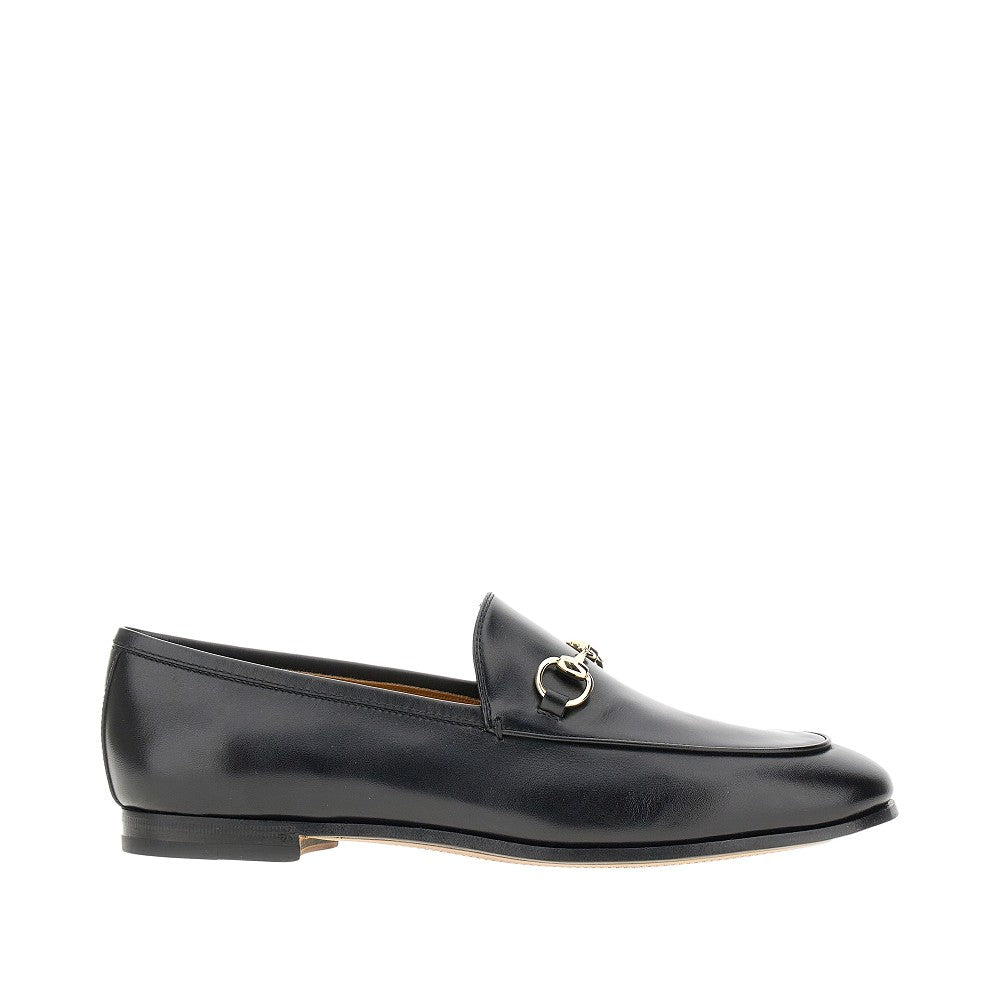 GUCCI 40 leather jordaan loafers