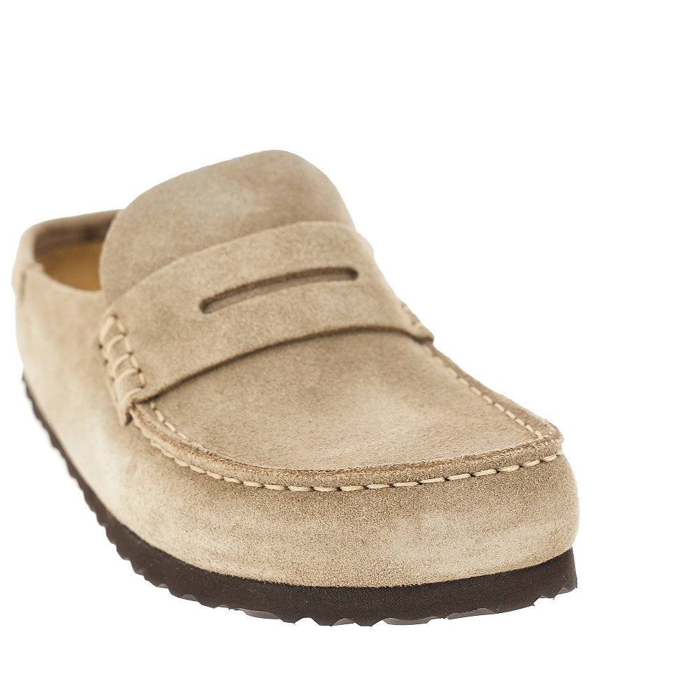 BIRKENSTOCK 37 naples wrapped suede leather mules