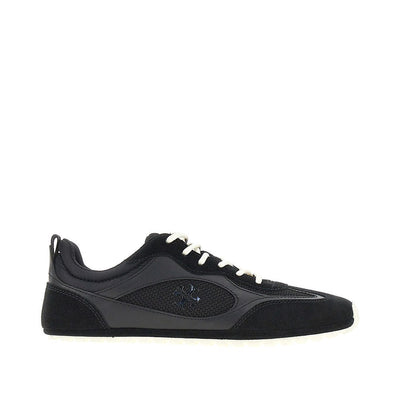 field mesh and leather sneakers