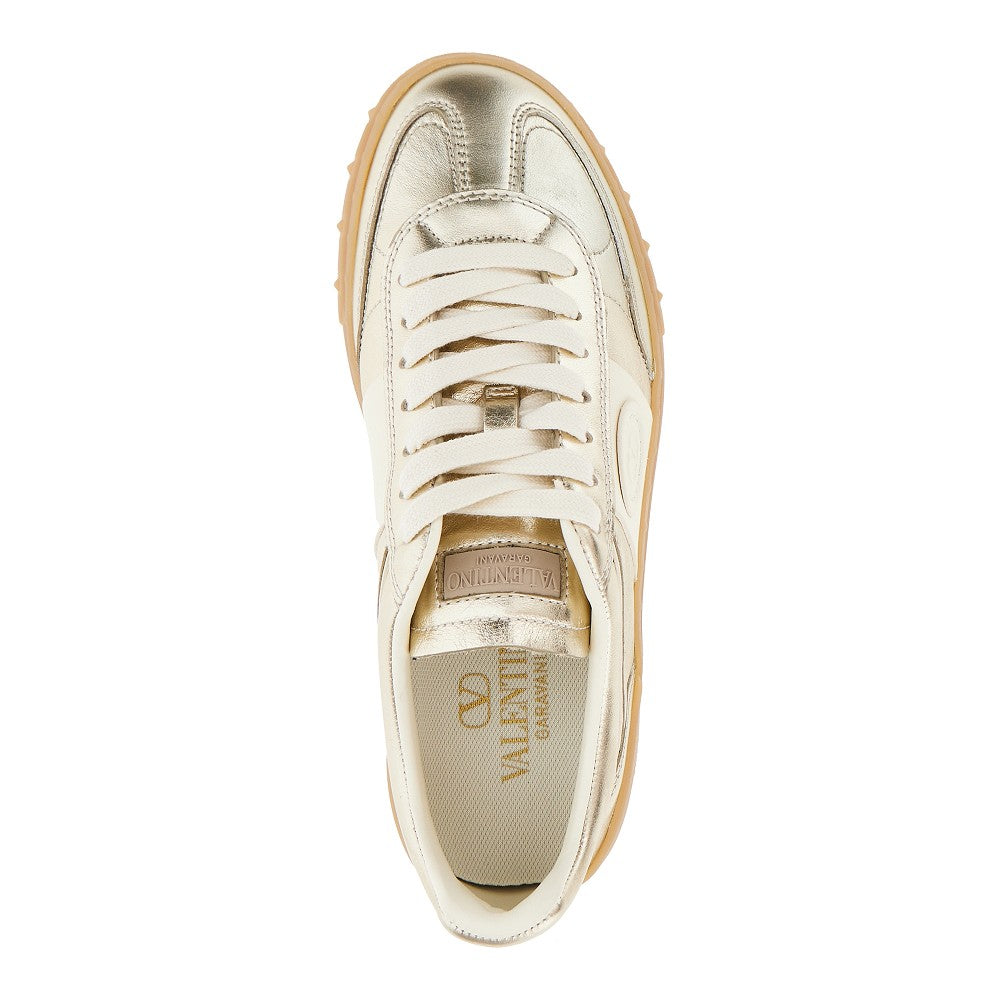 VALENTINO GARAVANI 38 upvillage metallic leather sneakers