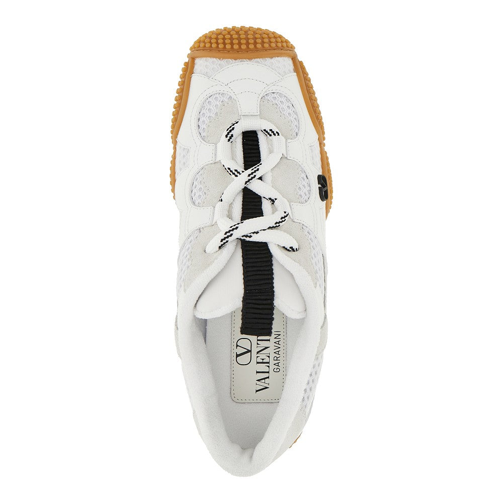 VALENTINO GARAVANI 36+ amphibia fabric and leather sneakers