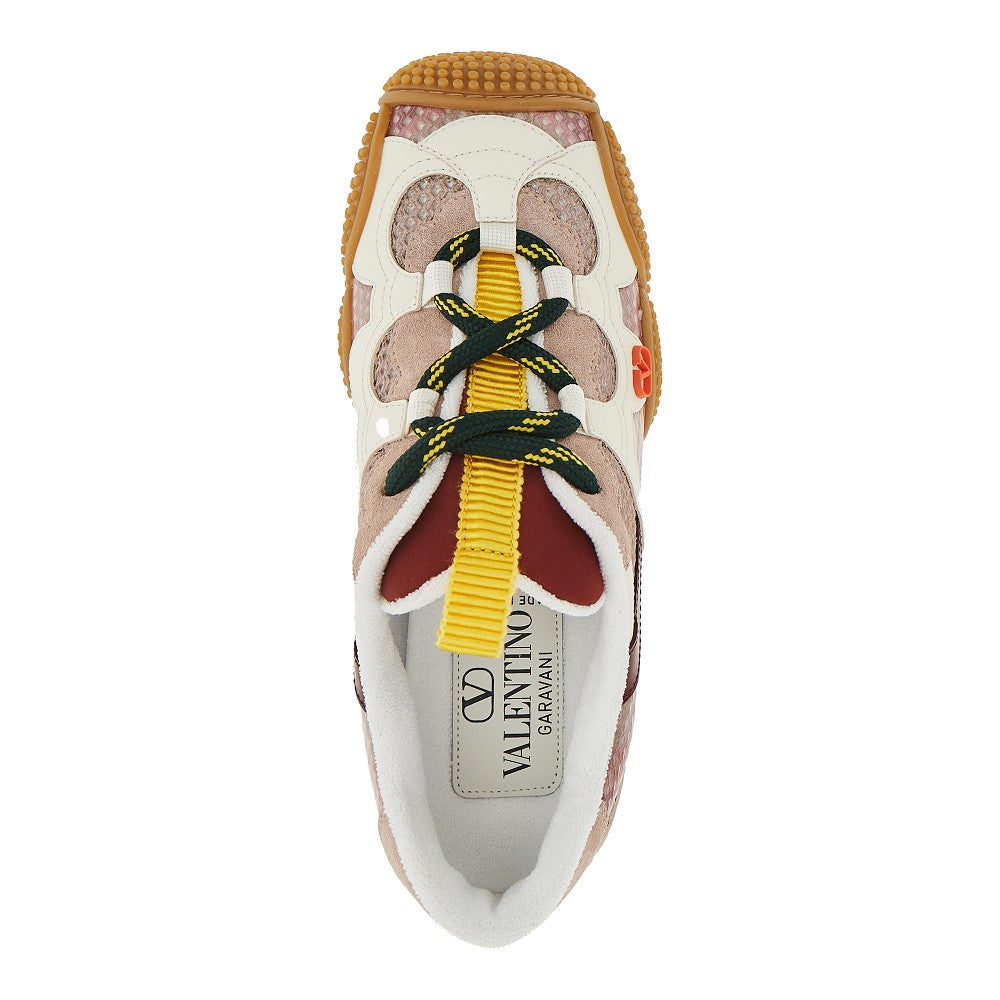 VALENTINO GARAVANI 36 amphibia fabric and leather sneakers
