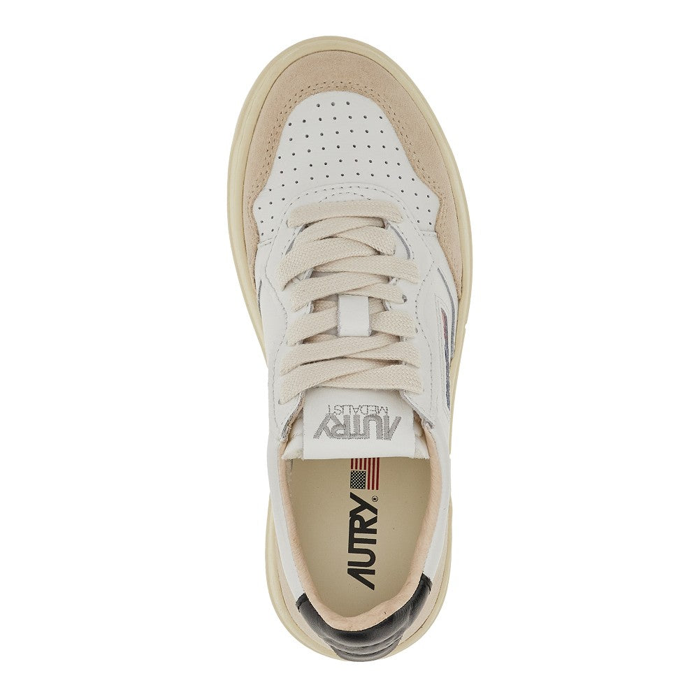 AUTRY 36 suede and leather medalist low sneakers