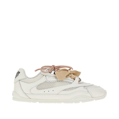 leather and mesh sneakers