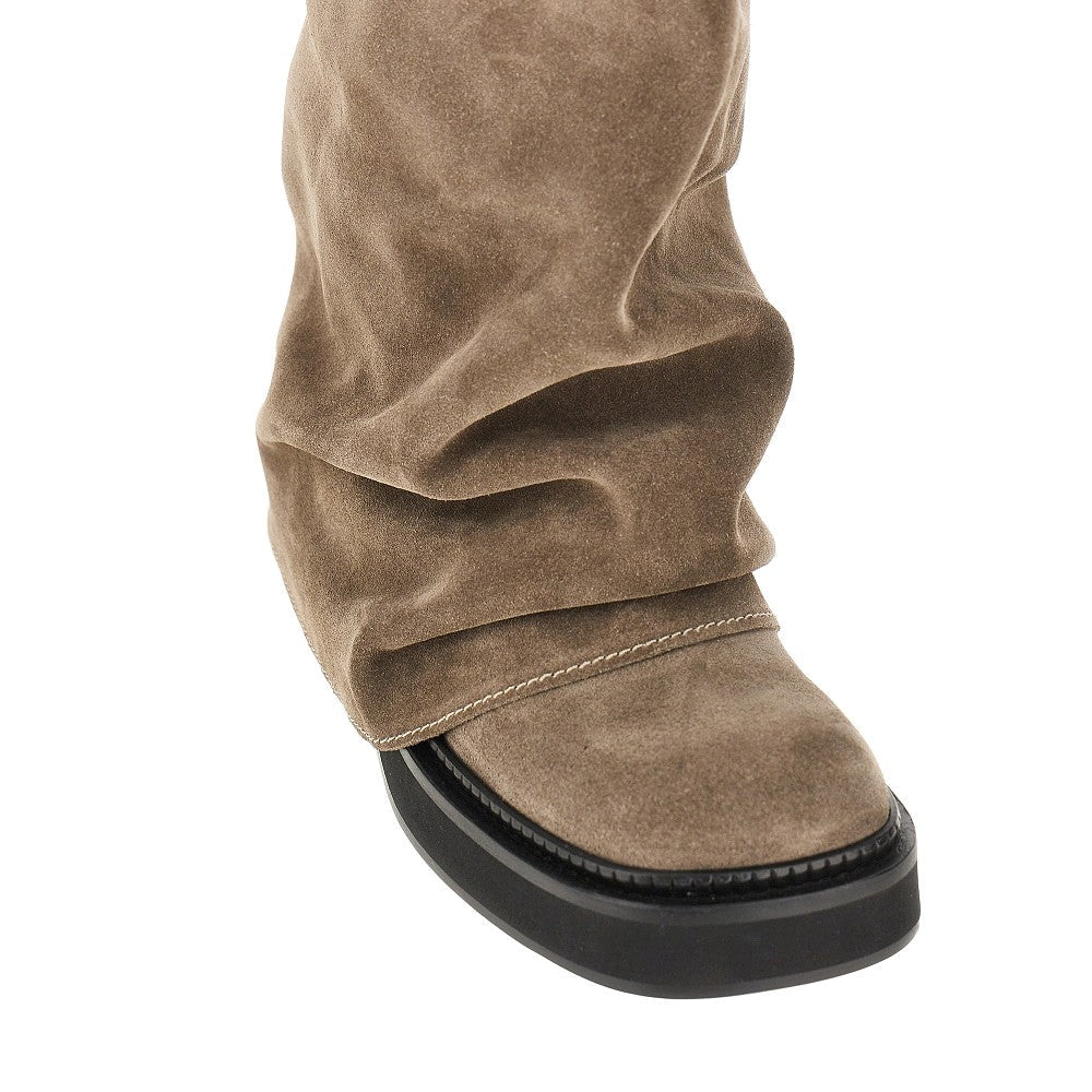 THE ATTICO 36 robin suede leather combat boots