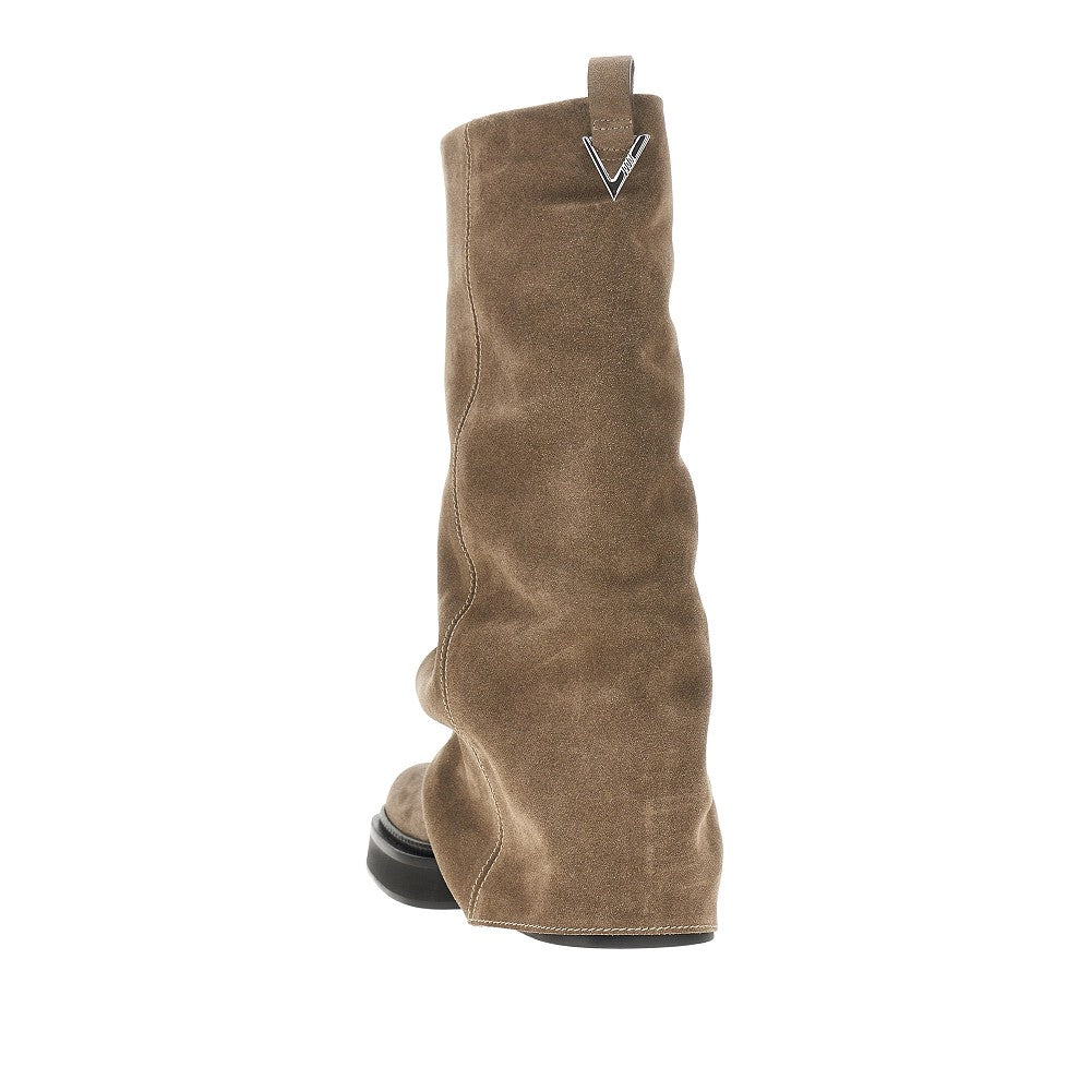 THE ATTICO 36 robin suede leather combat boots